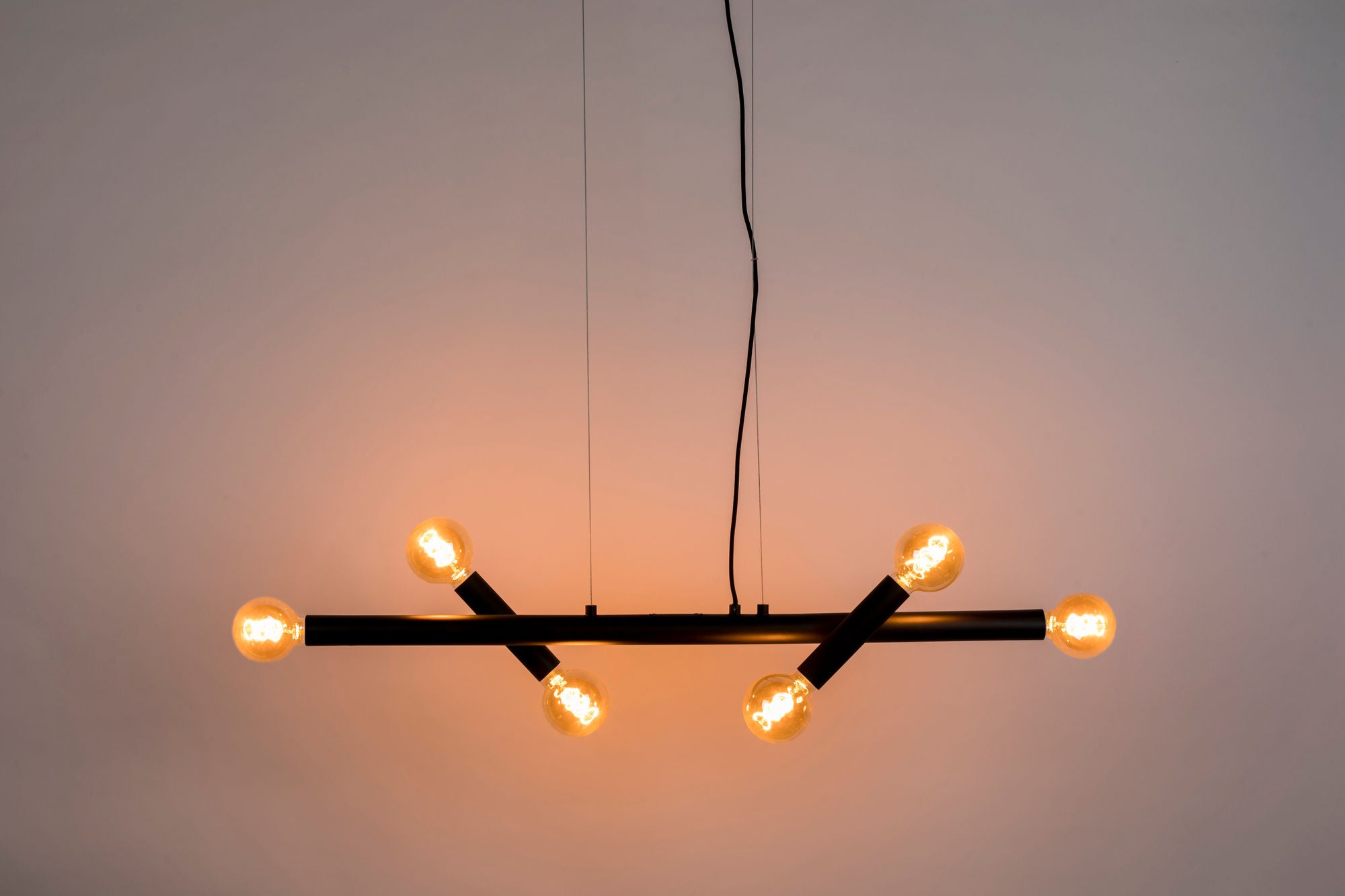 Zuiver Hawk Black Iron Wide Pendant Lamp
